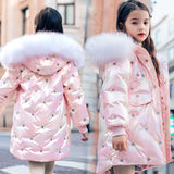 Stylish Kids Winter Thicken Hooded Jacket For Girls