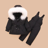 Kids Winter Down Coat Jacket & Jumpsuit Set