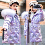 Stylish Kids Winter Thicken Hooded Jacket For Girls