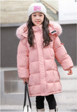 Stylish Kids Winter Thicken Hooded Jacket For Girls