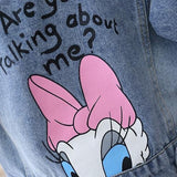 Cartoon Daisy Denim Girls Jacket