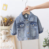 Cartoon Daisy Denim Girls Jacket