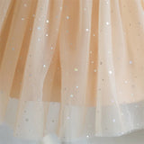 Kids Cute Bow Princess Flower Lace Tulle Short Party Dress