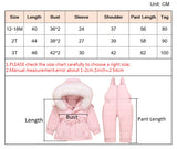 Kids Winter Down Coat Jacket & Jumpsuit Set