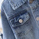 Cartoon Daisy Denim Girls Jacket