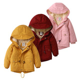 Children Winter Hooded Warm Fleece Jacket