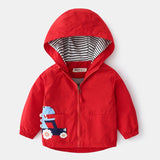 Hooded Kids Zipper Jacket Coats