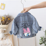 Cartoon Daisy Denim Girls Jacket