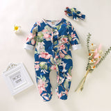 Floral Romper With Headband