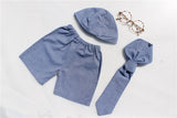 Newborn Baby Clothing Hat+Pants+Tie+Glasses Set