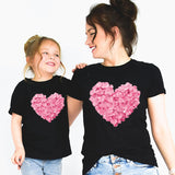 Mommy and Me Flower Heart T-Shirt