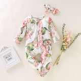 Floral Romper With Headband