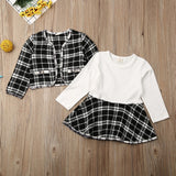 Plaid Coat & Dress Set