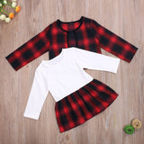 Plaid Coat & Dress Set