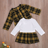 Plaid Coat & Dress Set