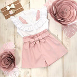 Lovely Feather Sleeveless Clothes Sets