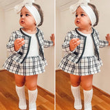 Plaid Coat & Dress Set