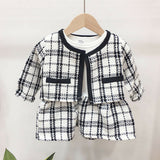 Plaid Coat & Dress Set