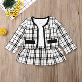 Plaid Coat & Dress Set