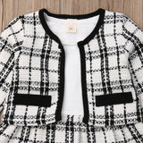 Plaid Coat & Dress Set