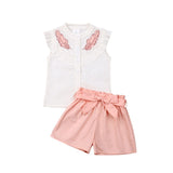 Lovely Feather Sleeveless Clothes Sets