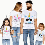 Unicorn Daddy Mommy Brother Sister Aunt Uncle Family Birthday T-Shirt