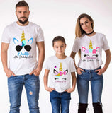 Unicorn Daddy Mommy Brother Sister Aunt Uncle Family Birthday T-Shirt