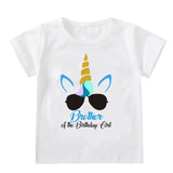 Unicorn Daddy Mommy Brother Sister Aunt Uncle Family Birthday T-Shirt