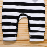 3 Pieces Striped Printing Button Romper