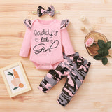 Daddy's Little Girl Bodysuit and Pants Set with Headband