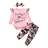 Daddy's Little Girl Bodysuit and Pants Set with Headband