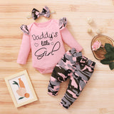 Daddy's Little Girl Bodysuit and Pants Set with Headband