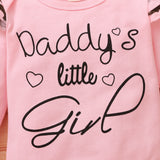 Daddy's Little Girl Bodysuit and Pants Set with Headband