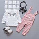 Cute Animal Full Sleeved Top & Overall Set