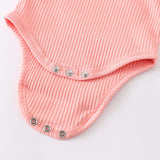 Pink Ruffle Bodysuit Top with Flower Pants & Headband