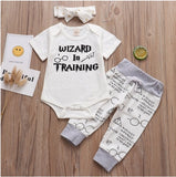 Little Wizard Romper+Pants+Hat Outfit